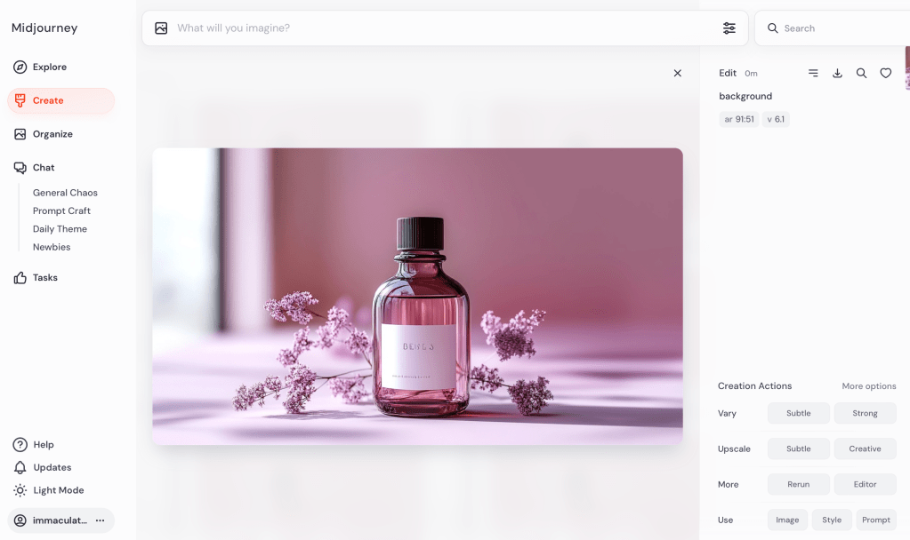 미드저니에서 지우개 기능사용하기